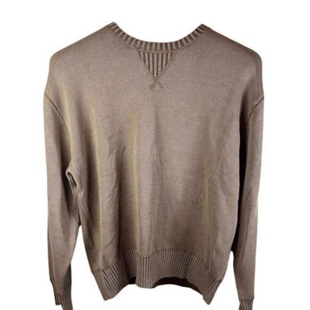 Cooper Jones Men's Beige Knit Pullover Sweater Size Medium Crew Neck Outdoor‎